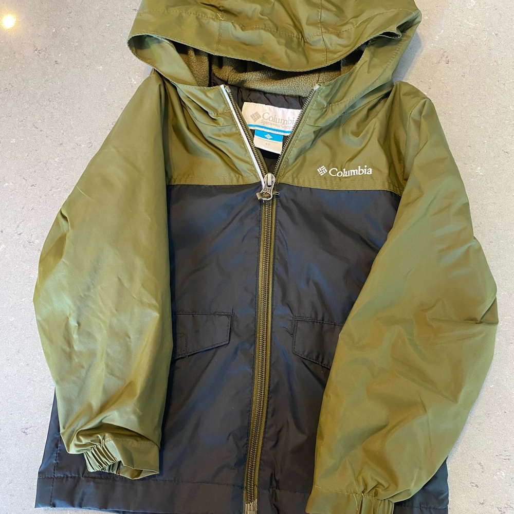 Columbia Kids Olive and Black Lightweight Jacket